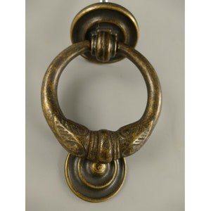 Dark Brass Door Knocker Art Nouveau Style Gift Vintage  Style