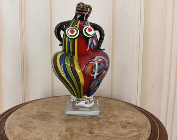 Murano Style Glass Dancer Figurine – Venetian Art Sculpture, Home Decor