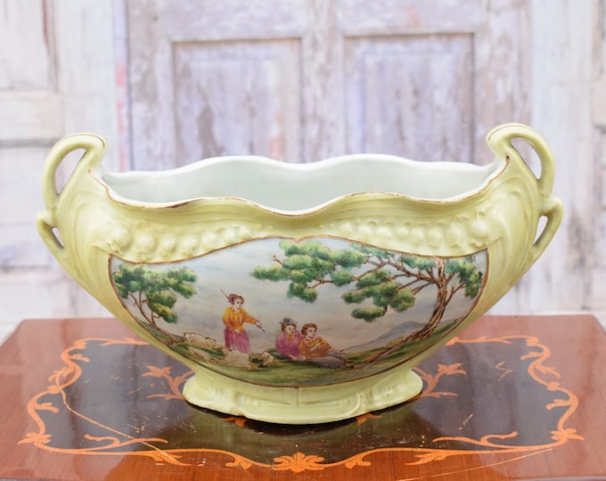 Japanese Painted Plateau Vintage Porcelain - Handmade Porcelain Bowl - Vintage Bowl - Kitchen Decor - Richly Decorated - Gift for Wedding
