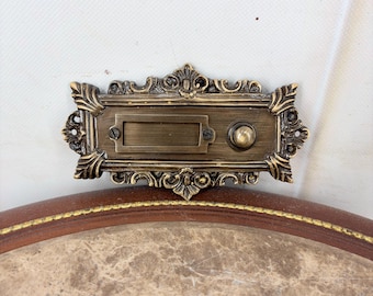 Dark Brass Door Bell: Elegant Antique Style Art Deco Bell