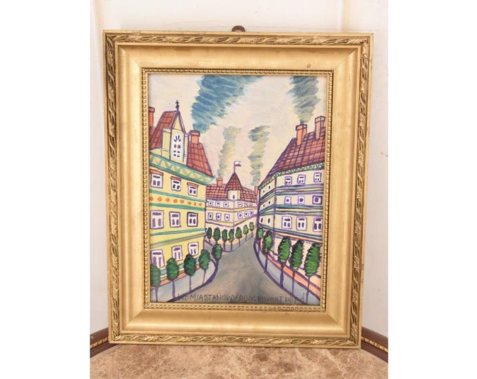 Nikifor Krynicki Painting: Old Krynica Zdroj, Polish Urban Art