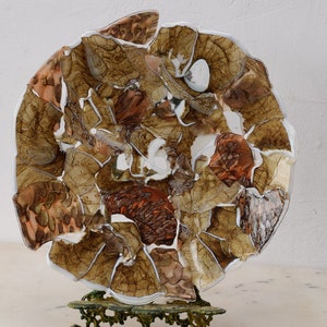 Brown Plateau Glass on Murano Style  Beaufitul Gift Handmade Product   Art Deco