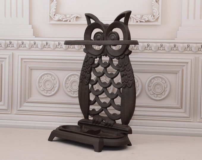 Cast Iron Umbrella Stand - Umbrella Holder Owl - Nostalgic Umbrella Stand - Home Decor - Umbrella Rustic - Amazing Gift for Wedding