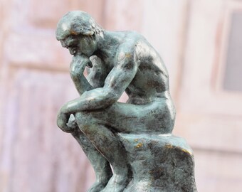 ブロンズ像「考える人」オーギュスト・ロダン - 大理石台座の