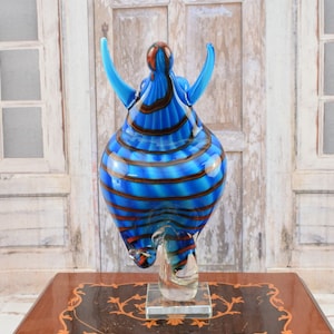 Female Dancer Glass Figurine - Fluffy Girl Murano Style Sculpture - Big Woman Venetian Glass Statue - Italian Glass - Home Decor