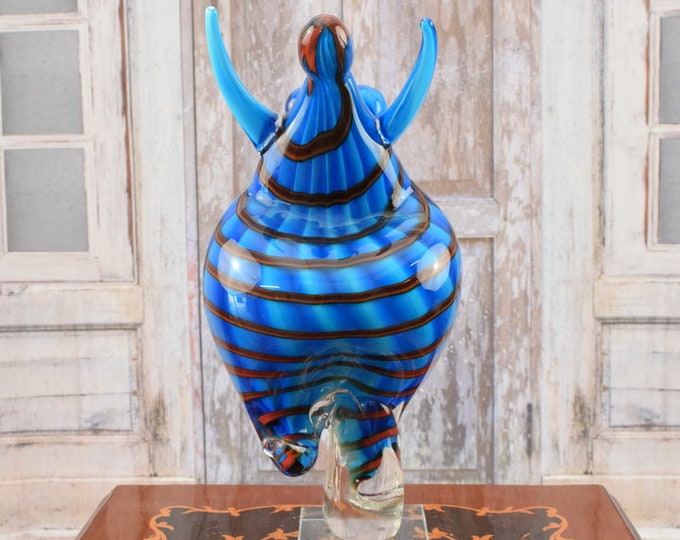 Female Dancer Glass Figurine - Fluffy Girl Murano Style Sculpture - Big Woman Venetian Glass Statue - Italian Glass - Home Decor