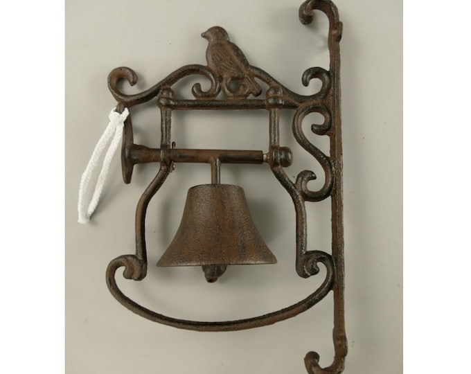 Decorative Door Bell Bird - Brown Bell - Welcome Bell - Cast Iron Bell - Antique Home Decor - Wall Ring Bell - Amazing Gift Idea