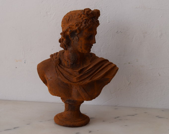 Cast Iron Julius Caesar Mithology Sculpture Figurine Figure Gift Vintage -
