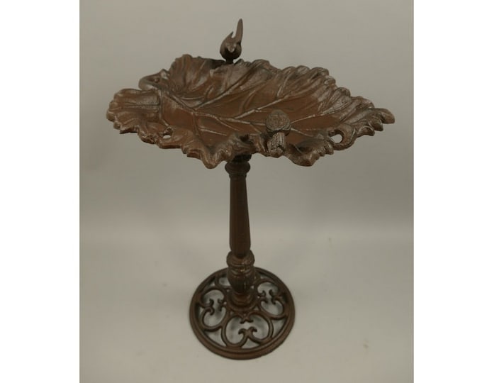 Wrought cast iron birdbath - Iron Birds Drinker - Fountain Outdoor Gift Vintage Style - Garden Feeder for Birds