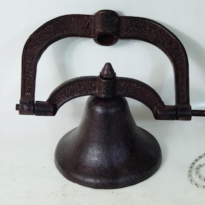 Vintage Bell - Cast Iron Church Bell - Wake UP Bell - Fire Brigade Bell - Antique Bell Home and Garden Decor - Good Gift Idea