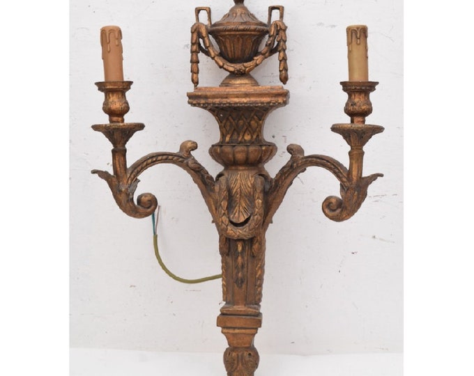 Goldene Candlestick Art Nouveau - Wall Decor Candlestick - Handmade Electric Candlestick - Exclusive Gift Idea - Home Decor