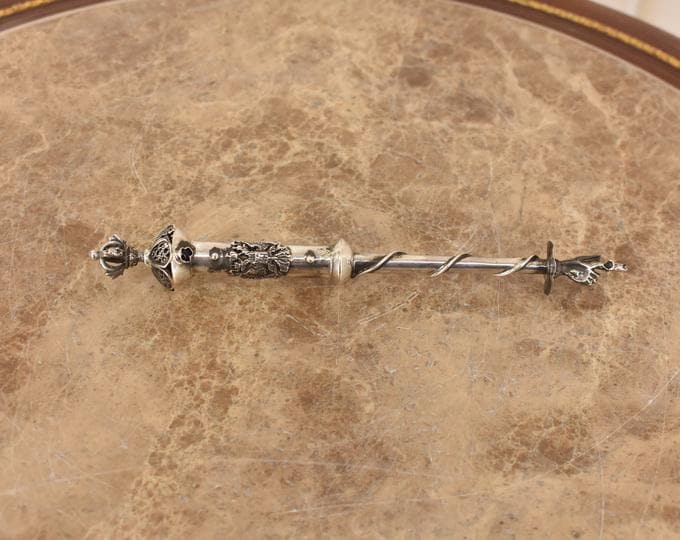 Silver Torah Pointer Yad – 84 Silver – Tsarist Russia Judaica – Rare Collectible Ritual Object – Unique Jewish Ceremonial Piece