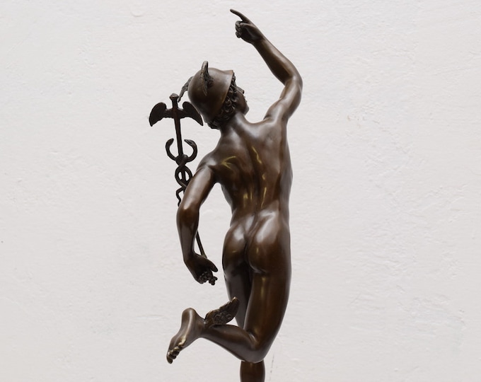 Mercury Business Patron - Hermes Bronze Statue - Profit and Mercantile - Bronze Sculpture - Gift Idea - Home decor