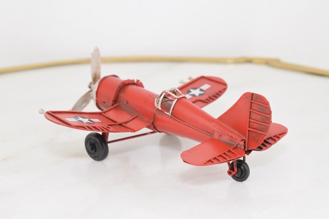 Red Metal Airplane Model Vintage Classic Plane Decor Etsy Red Metal Airplane Model Vintage Classic Plane Decor Etsy