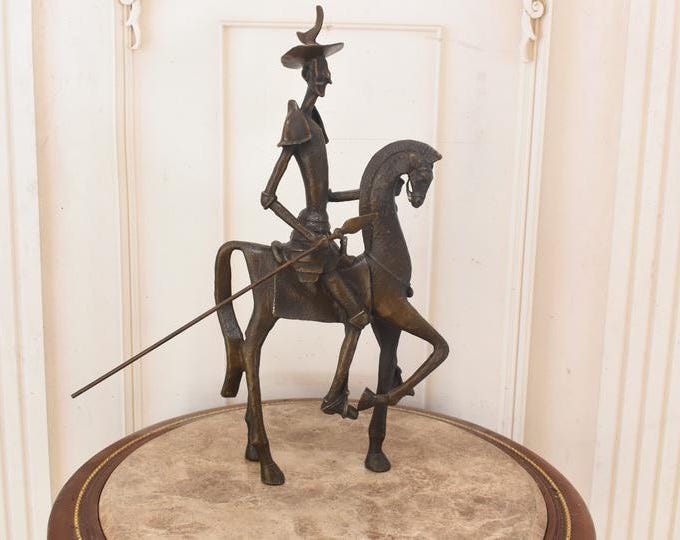 Bronze Elegance of Dreams – Don Quijote on Horseback – Bronze Sculpture - Salvador Dali Style