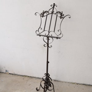 Soporte para menú de restaurante - Soporte para libros y menús en estilo art déco - Caballete de hierro - Escritorio de música vintage - Decoración del hogar - Regalo de compositor