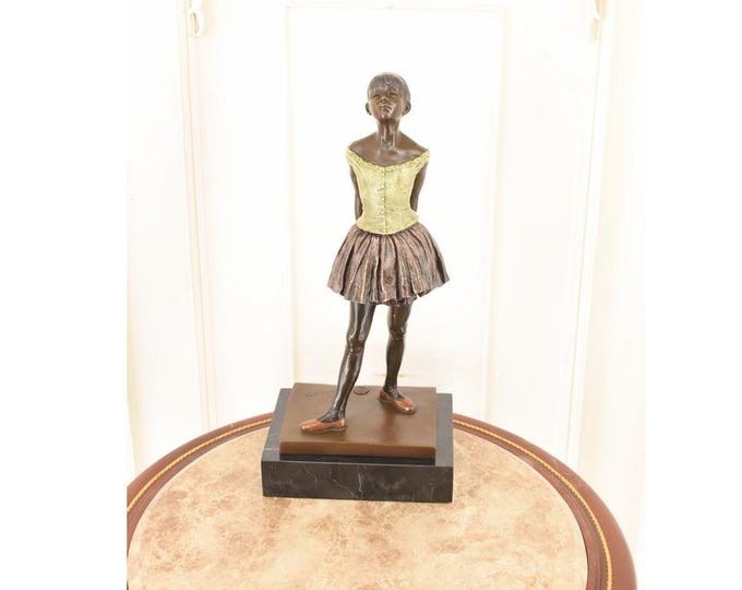 Bronze Figure – 14 Year Old Dancer Edgar Degas Style, Home Decor, Free Engraving