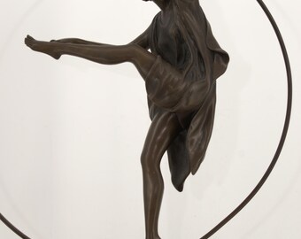 Scultura Ginnasta In Resina Bianca - Statua D'Equilibrio Per Casa/Ufficio, Idea Regalo Motivazionale