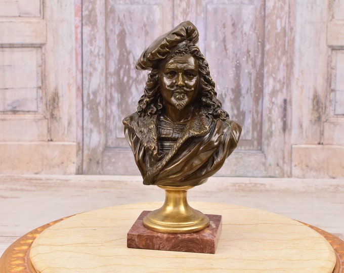 Bust Rembrandt van Rijn Dutch Bronze - Painter Bronze Statue - Exclusive Statue Gift Idea - Gift for Painter - Home Decor - Gift Idea