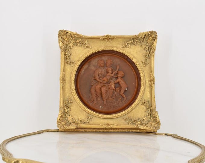 Vintage Painting Alabaster with Gold Frame - Koala - Amazing Gift Idea - Wall Decor - Wall Art - Home Decor - Unique Gift