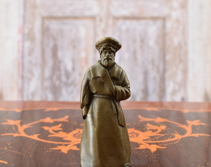 Monk Religious - Bronze Small Bell - Unique Statue Recepcion Hotel Office Restaurant Decor - Home Decor