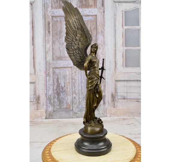 ブロンズ像 女神と天使を持つ置物 【公式通販】
