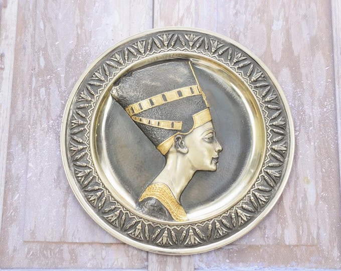 Silver pr. 800 - Egyptian Plate - Vintage Silver - Handcrafted Silver - Wall Decor - Wall Art Silver Plate - Home Decor - Gift Idea