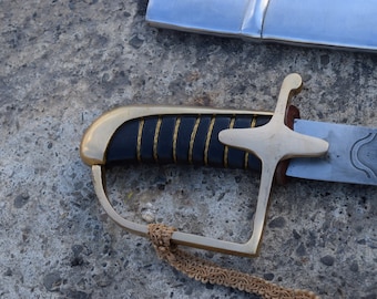 1921 Polish Saber with Scabbard: Polished Brass Officer Replica