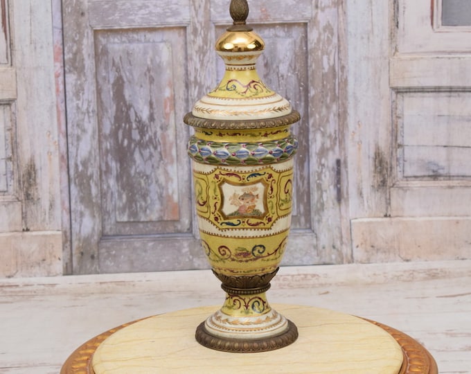 Wonderful Painted Flower Pot - Gilded Handmade Porcelain - Flowers Ornaments - Vase Art Nouveau - Floral Design - Home Decor - Gift Idea