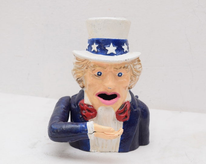 Cast iron - sharp i want you - Money Box Mechanical Bank Toy Gift Vintage Style