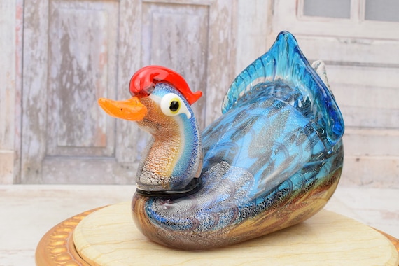 ムラーノ ヴェネチアングラス 鳥 murano アヒル ベネチアンガラス 置物
