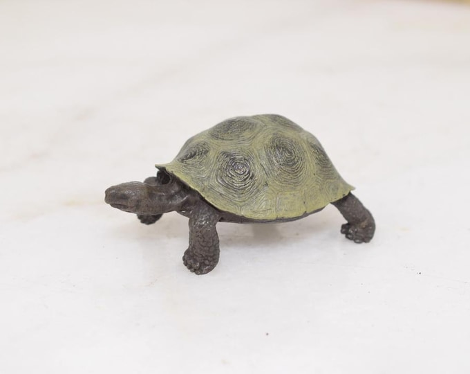 Bronze Turtle Figurine – Vienna Bronze Style Collectible – Whimsical Animal Sculpture – Unique Gift for Nature Lovers