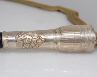 Antique Silver Walking Stick – Imperial Russian Style – St. George - Double-Headed Eagle – Silver 84 Tsar Russia – Elegant Gift - Decor