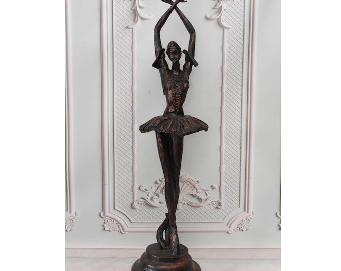 Large Cast Iron Ballerina Statue 125 cm | Dancing Dancer Sculpture | Vintage Home & Garden Decor | Gift for Dancer