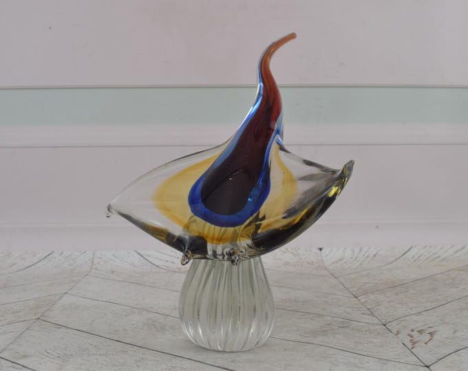 Stingray Venetian Glass Fish Murano Style - Handcrafted Stingray - Statue - Home Decor - Good Gift for Wedding, Birthday, Housewarming