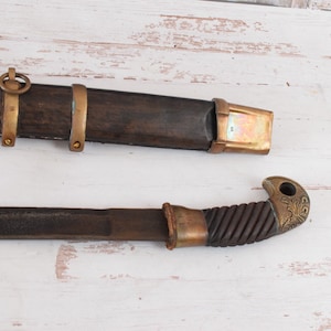 Cossack Saber Shashka - Unique Saber with Scabbard - Russia Saber - Vintage Military Gift Idea - Decorative Military - Home Decor