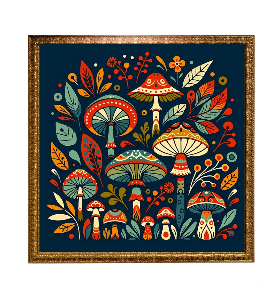 Folk Art Wall Decor instant Download Digital Print scandinavian Wall