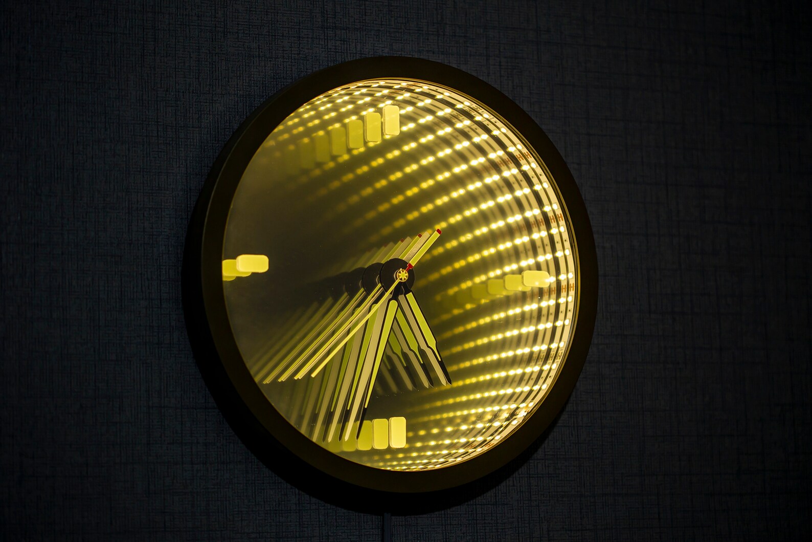 RGB Mirror Clock Infinity Effect Wall Clock Led Clock Etsy