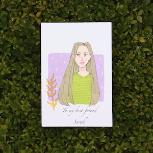 Personalised greeting card, Custom portrait, Custom Birthday CardPortrait card, Personalised birthday and greetings card