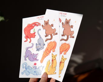 Cats sticker sheet vinyl
