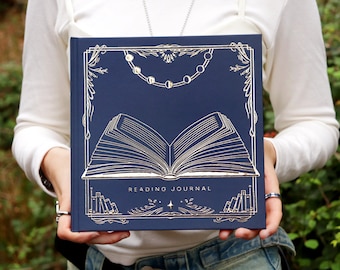 Personalised Reading journal, Book Journal, Gold Embossed Hardcover Reading Tracker