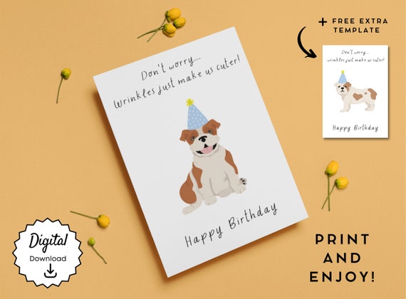 Printable Dog Birthday Card Printable Birthday Card Funny - Etsy