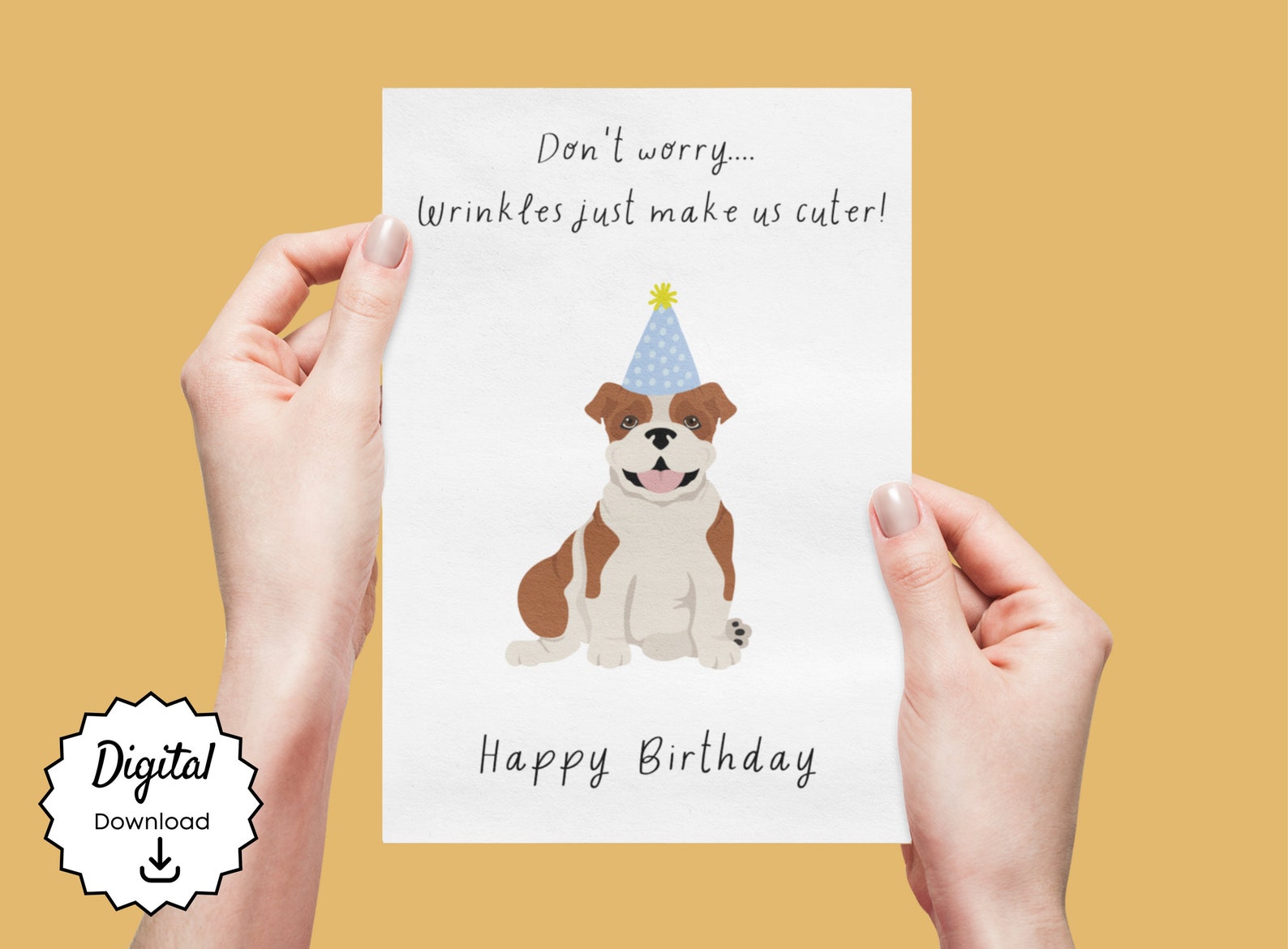 Printable Dog Birthday Card Printable Birthday Card Funny Digital ...