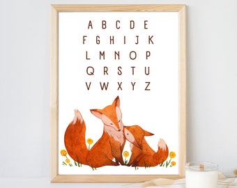ABC Poster | Alphabet Poster | ABC Printable | Homeschool Resource | Printable Alphabet Poster | Nursery Wall Art | Playroom Wall Art | Prek
