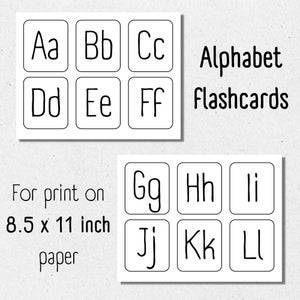 Alphabet Flash Cards | Simple Alphabet Flash Cards | Alphabet Flash Cards Printable | Montessori Alphabet Cards | Preschool Alphabet Cards