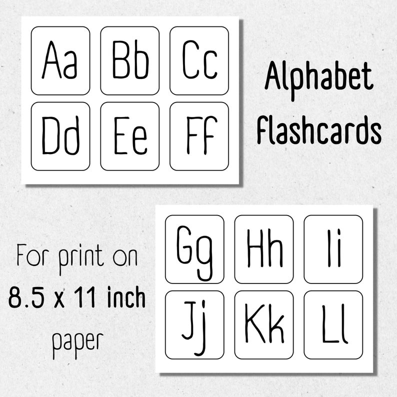 Alphabet Flash Cards Simple Alphabet Flash Cards Alphabet Flash Cards