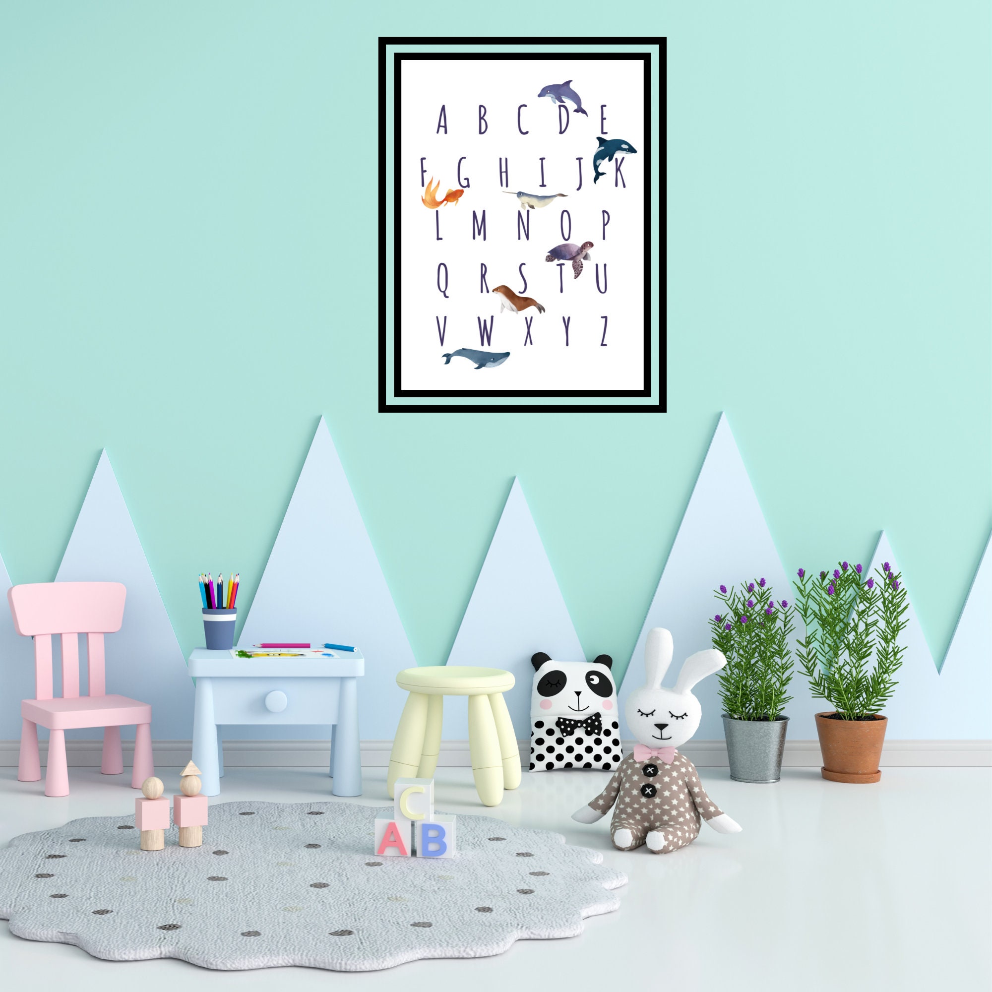 Alphabet Poster ABC Poster ABC Printable Homeschool Etsy Alphabet Poster ABC Poster ABC Printable Homeschool Etsy