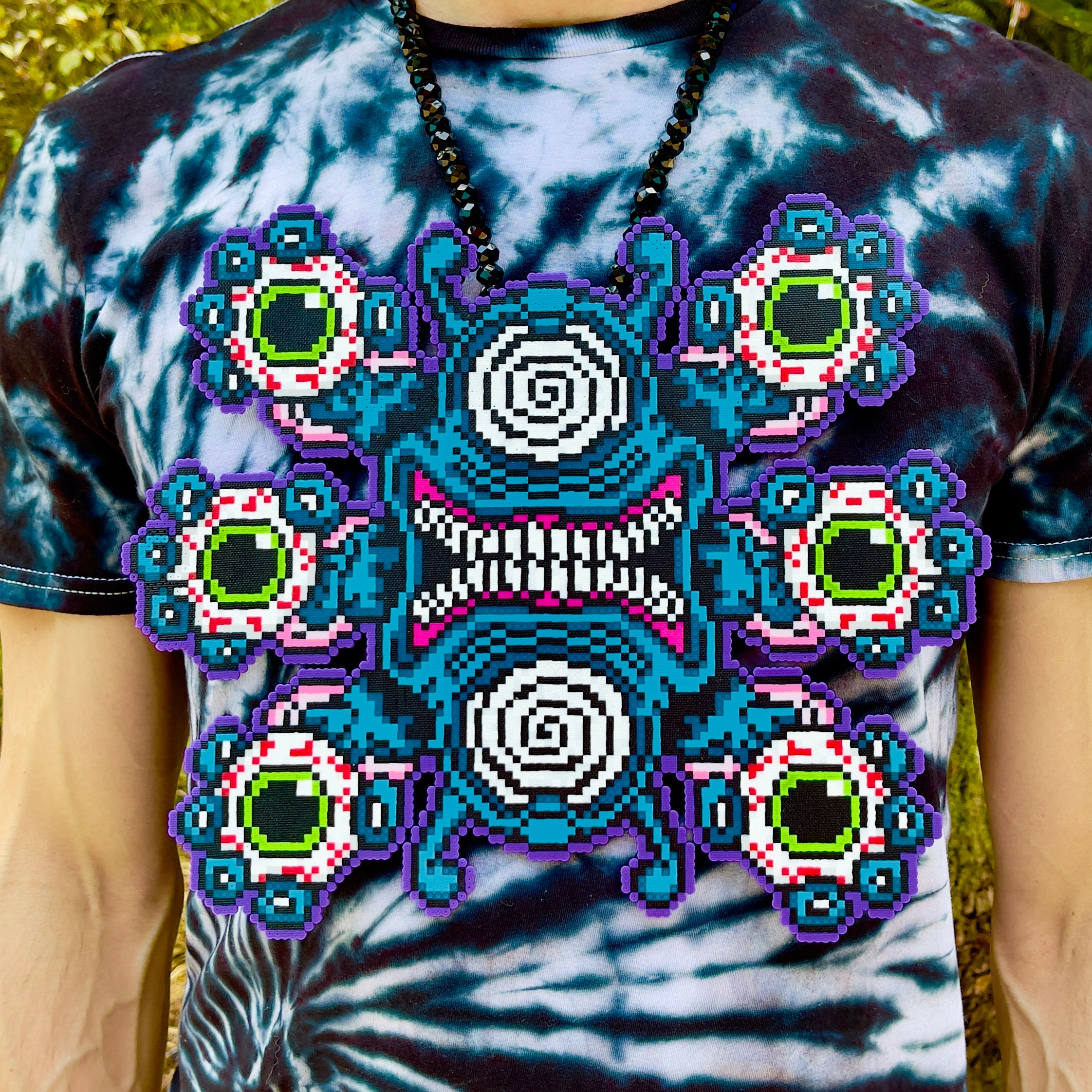 Mega Cyclops Perler Necklace | Optimum Pins | Rave Perler | EDM