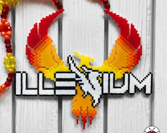 Illenium Perler Necklace By Leaky Pixels • Illenium Beads • Rave Perler • EDM Perler  • Rave Kandi • Phoenix Perler