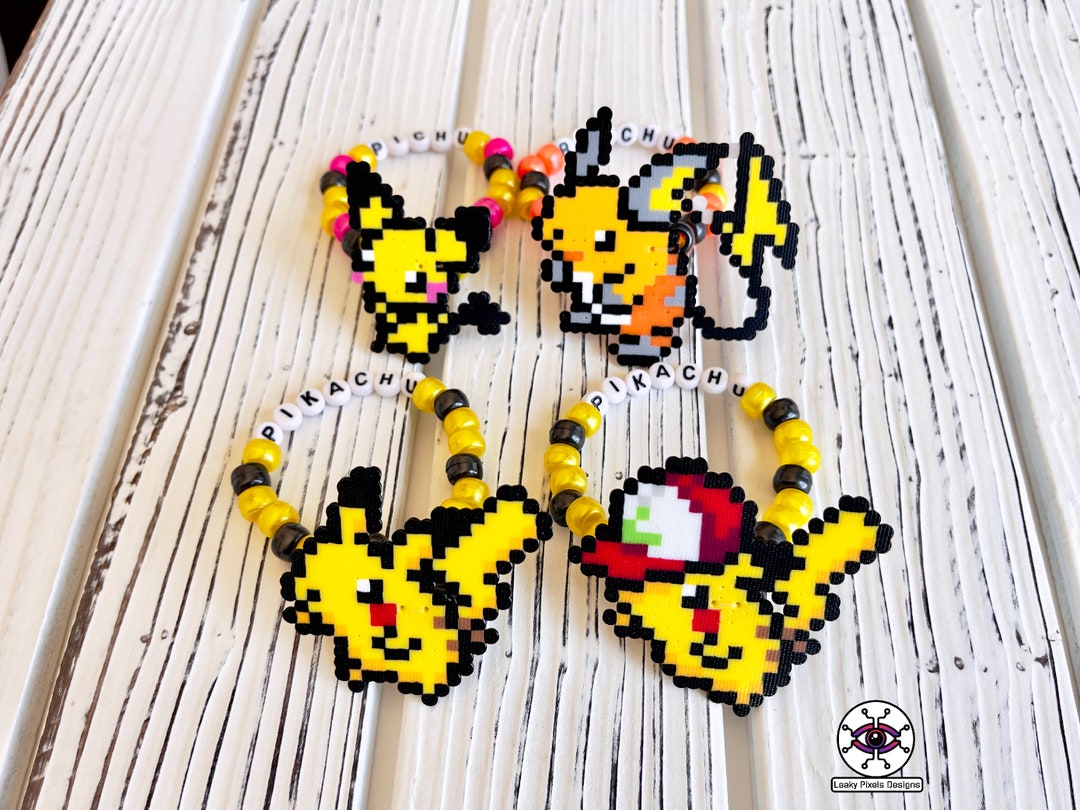 Pikachu Raichu Pichu Pokémon Perler Bracelets Pokémon Bracelet Pokémon